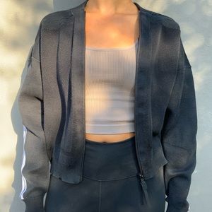 Adidas black knit jacket